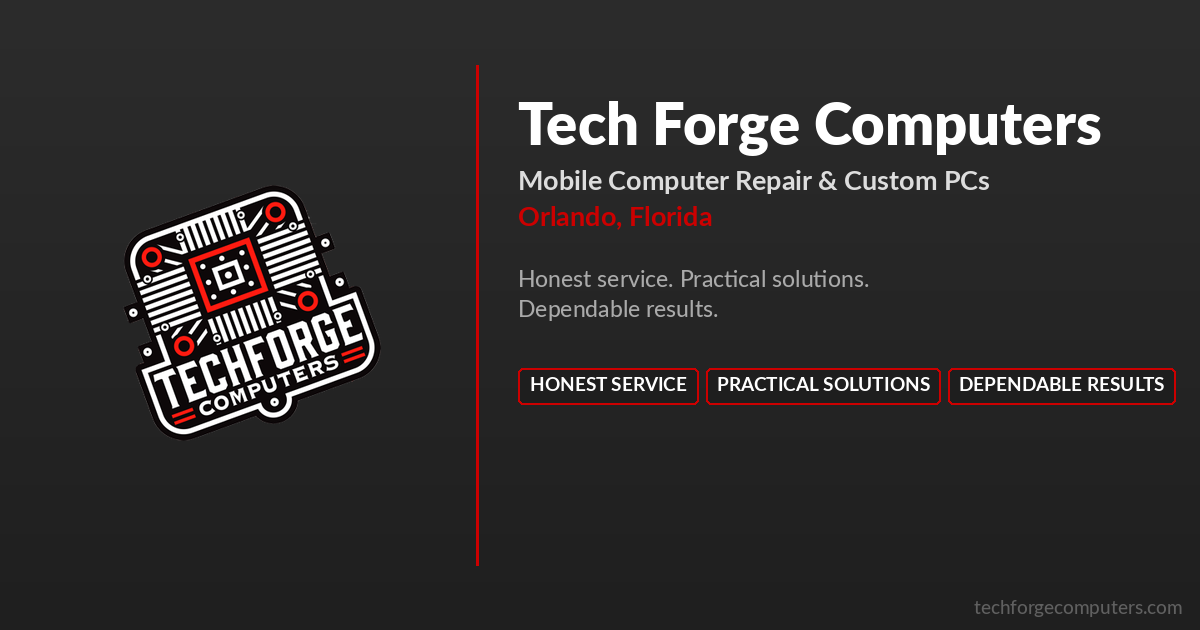 Mobile Computer & Laptop Repair in Orlando, FL — Tech Forge